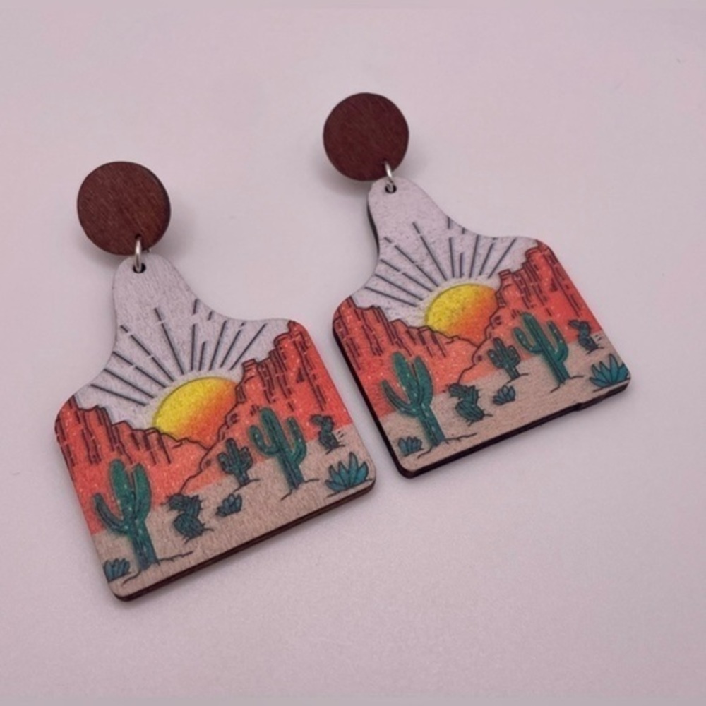 Cactus Desert Sunrise Earrings